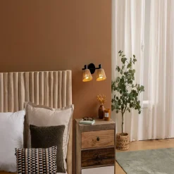 Atmosphera Appliques Murales*Applique murale/plafonnier "Myha" Beige