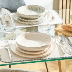 Atmosphera Assiettes Creuses*Assiette creuse  "Gina" Blanc