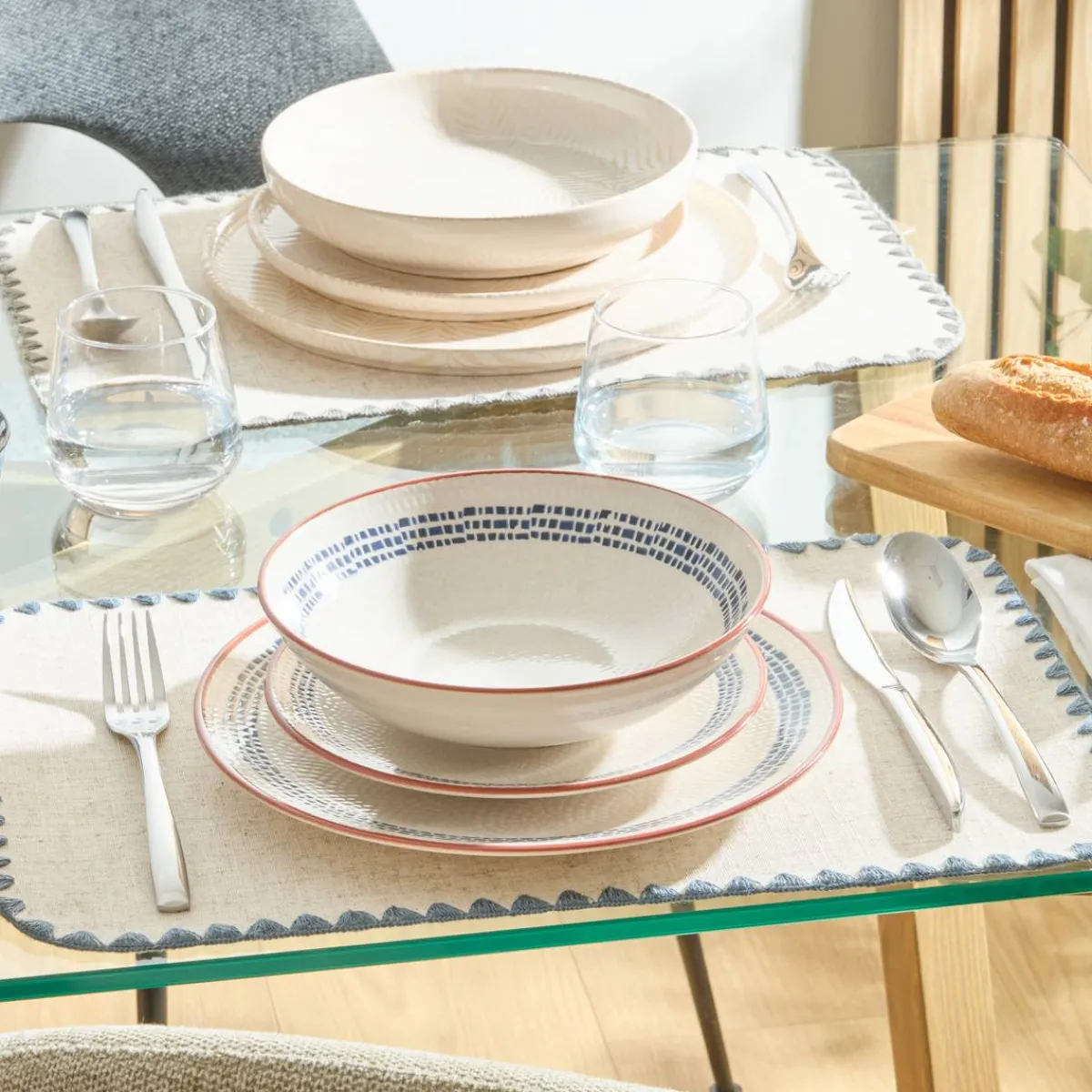 Atmosphera Assiettes Creuses*Assiette creuse "Morgane" Multicolore