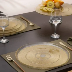 Atmosphera Assiettes Plates*Assiette de présentation  "Celeste" Vert