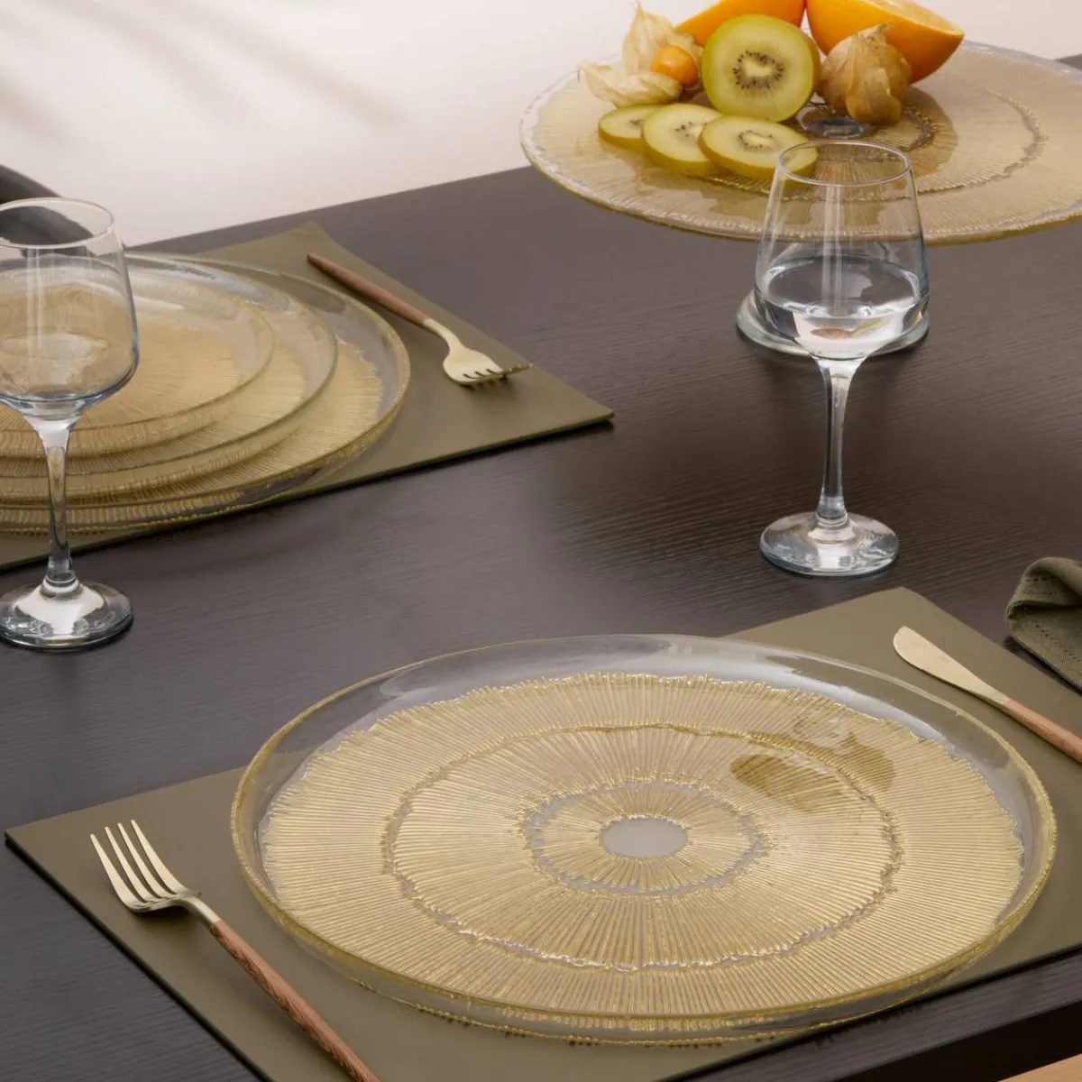 Atmosphera Assiettes Plates*Assiette de présentation "Celeste" Vert