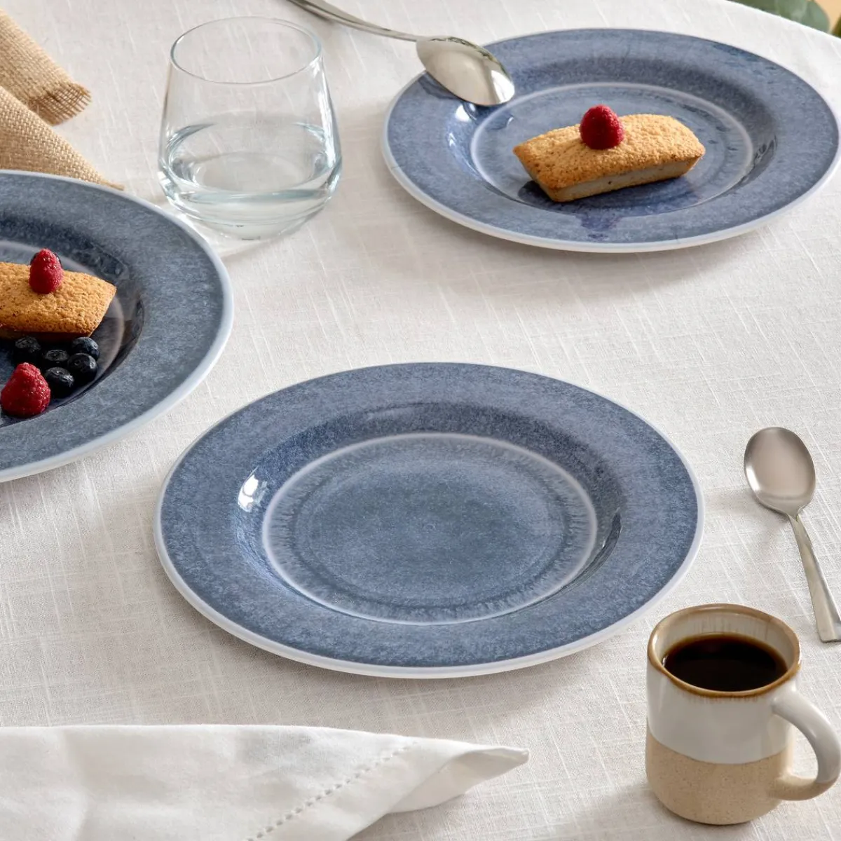 Atmosphera Art De La Table D'Extérieur|Assiettes À Dessert*Assiette à dessert "Fanny" Bleu