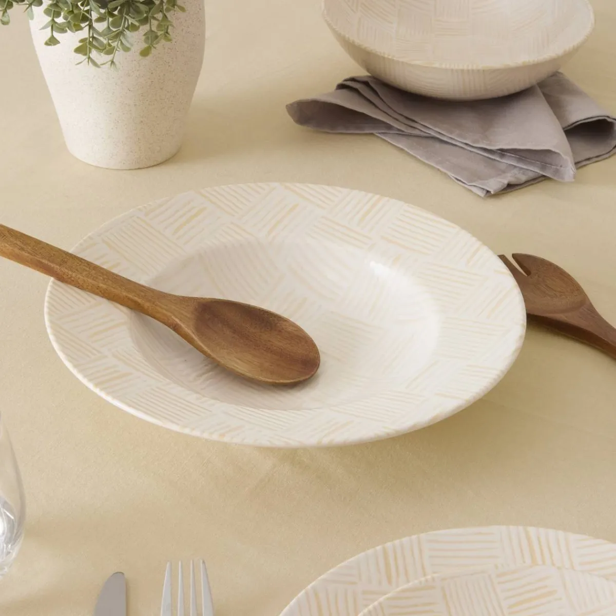 Atmosphera Assiettes Creuses*Assiette à pâtes "Laetitia" Vert