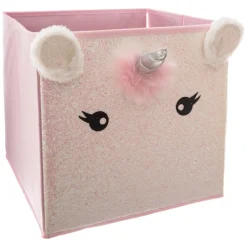 Atmosphera Paniers De Rangements*Bac de rangement "Licorne" Rose