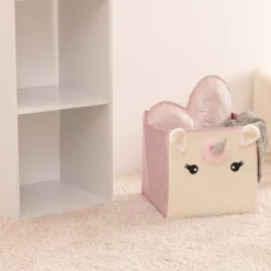 Atmosphera Paniers De Rangements*Bac de rangement "Licorne" Rose