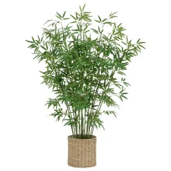 Atmosphera Plantes Artificielles*Bambou artificiel, pot naturel Noir