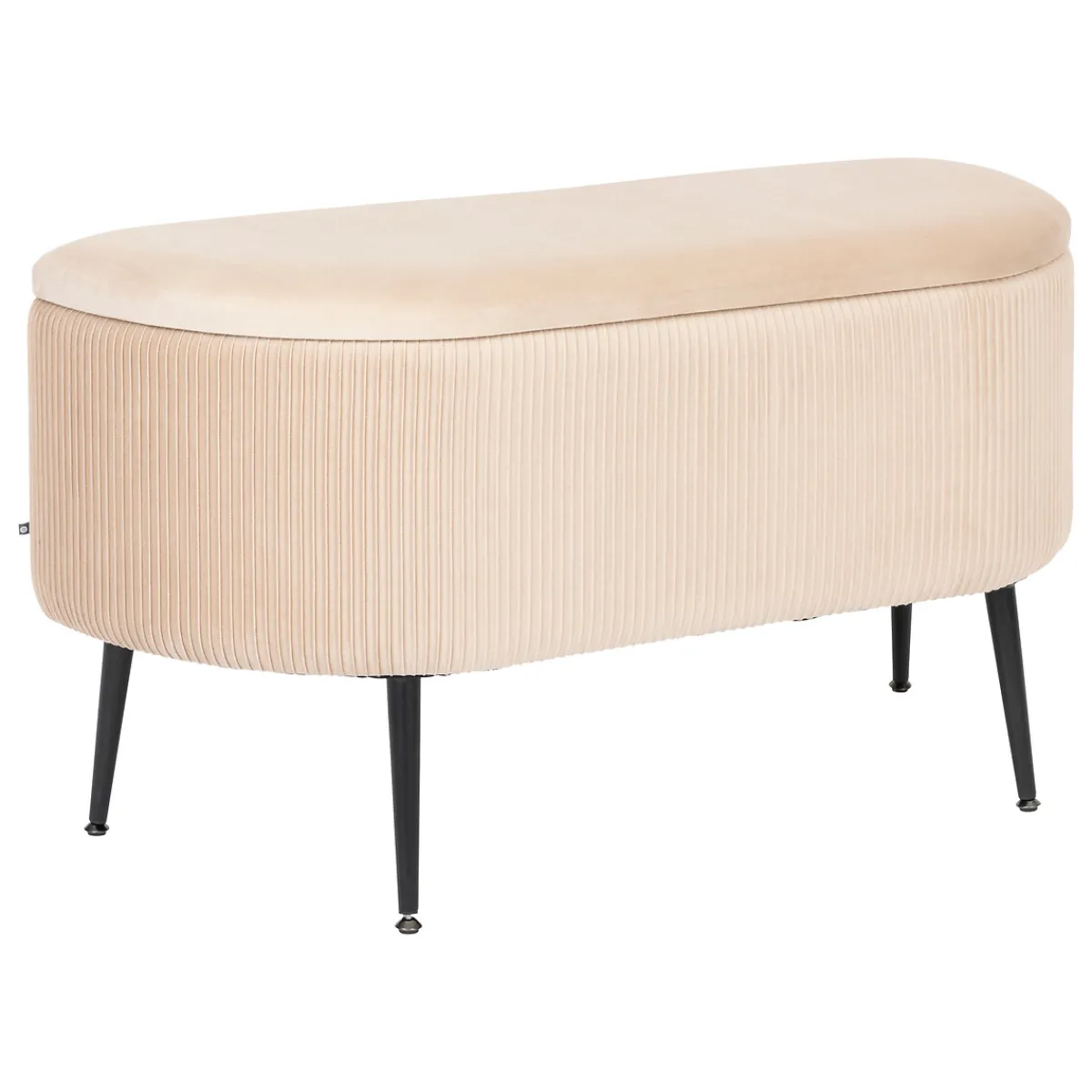 Atmosphera Bancs|Bancs*Banc coffre velours "Solaro" Boisnaturel