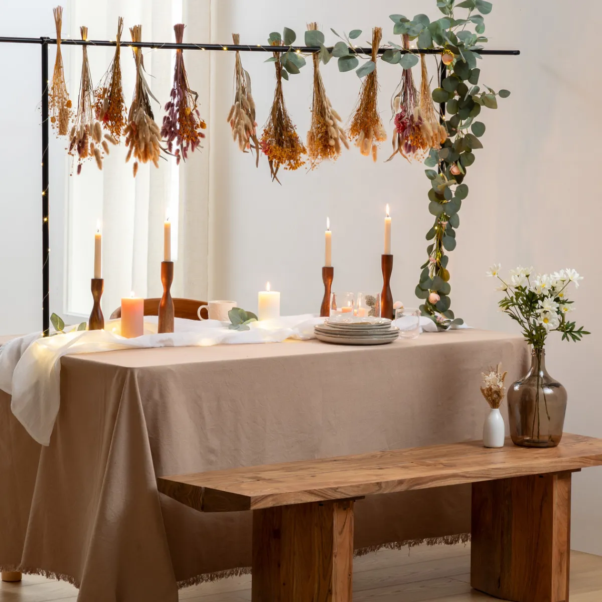 Atmosphera Objets À Poser|Décoration D'Extérieur*Barre décorative de table Blanc