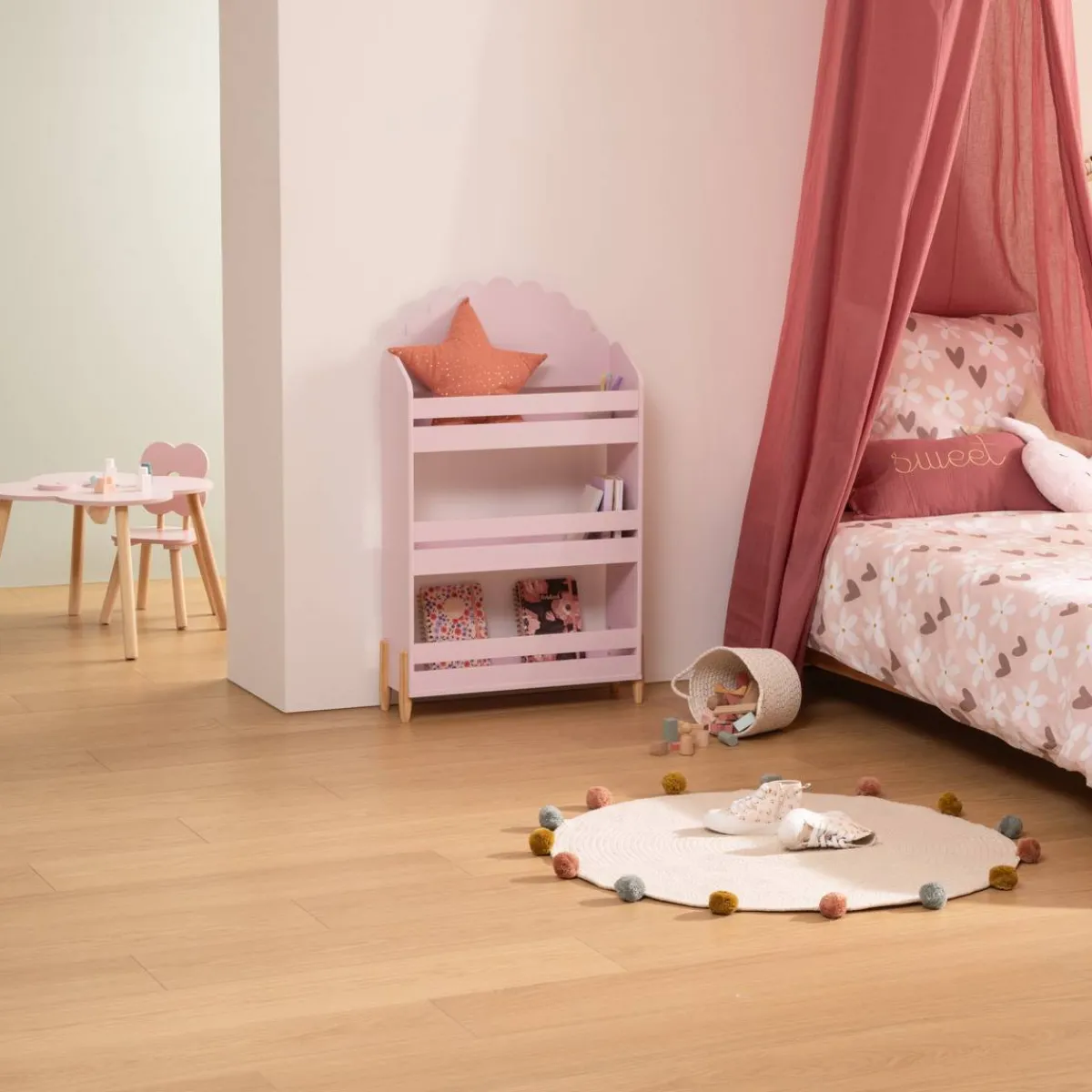 Atmosphera Bibliothèques, Étagères*Bibliothèque enfant "Douceur" Rose