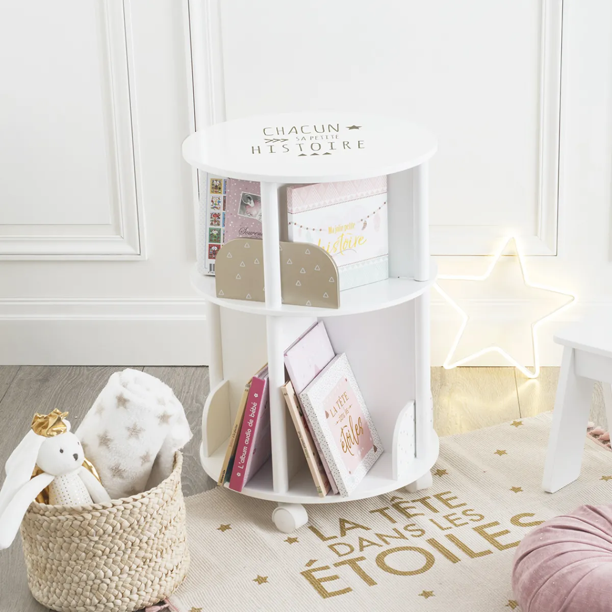 Atmosphera Bibliothèques, Étagères*Bibliothèque enfant ronde Blanc