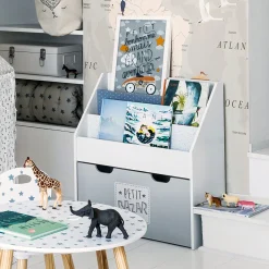 Atmosphera Bibliothèques, Étagères|Sélection Montessori*Bibliothèque enfant à roulettes Multicolore