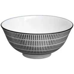 Atmosphera Assiettes Creuses*Bol  "Lunis" Bleufoncé