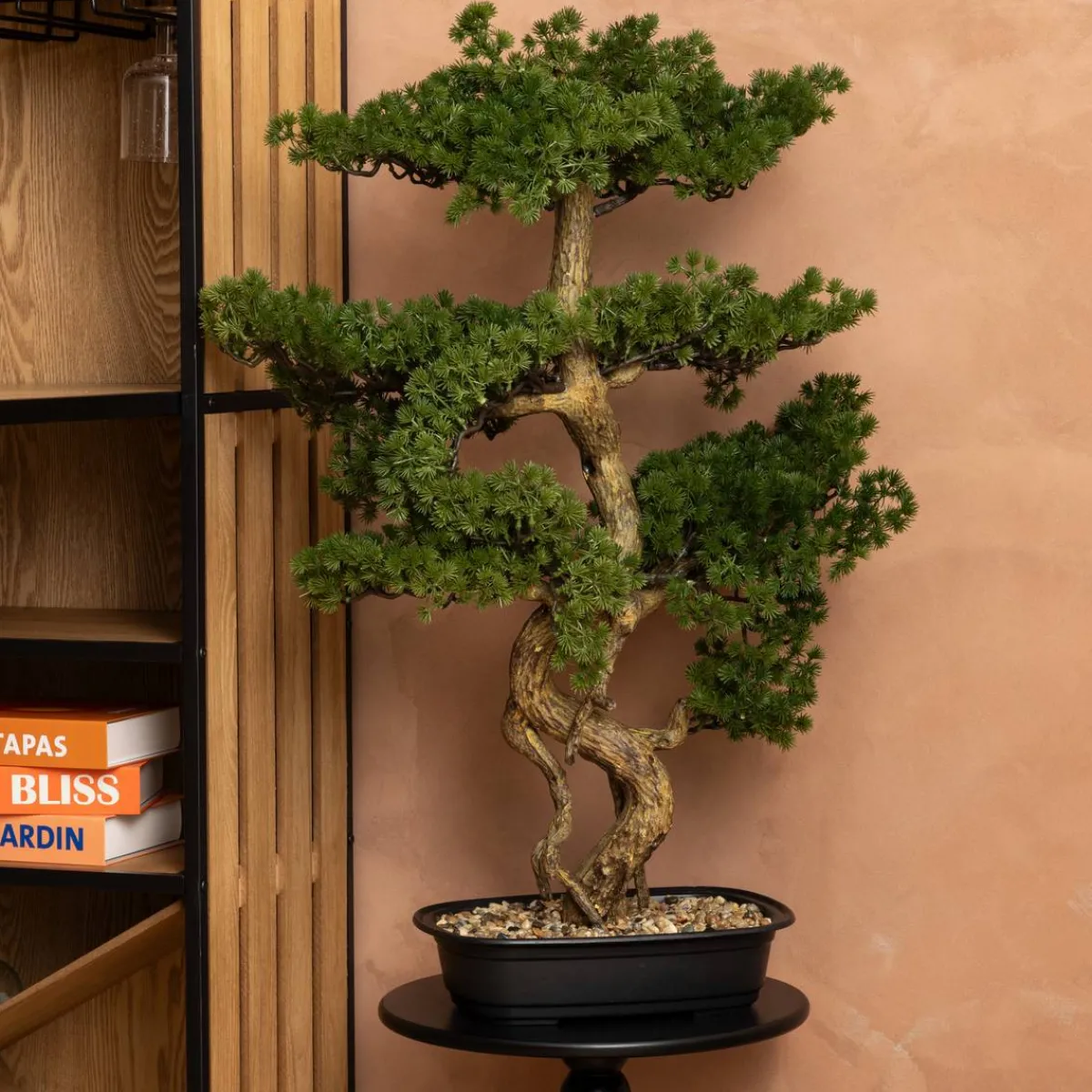 Atmosphera Plantes Artificielles*Bonsaï artificiel en pot "Polin" Vert