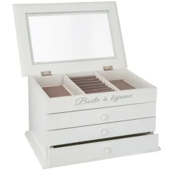 Atmosphera Boîtes À Bijoux, Porte-Bijoux*Boîte à bijoux3 tiroirs Marron