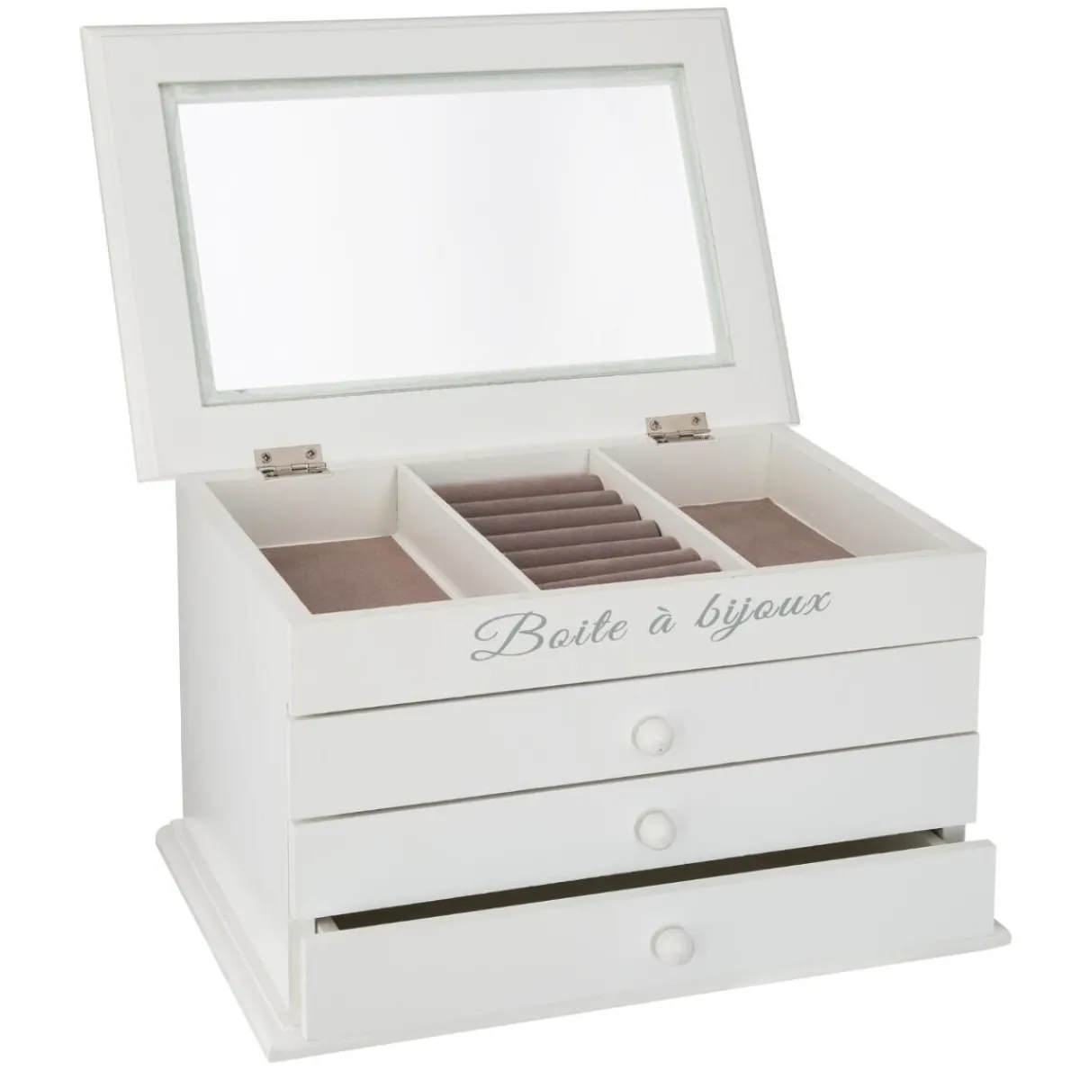 Atmosphera Boîtes À Bijoux, Porte-Bijoux*Boîte à bijoux3 tiroirs Marron