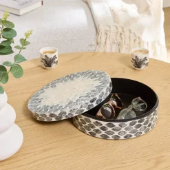 Atmosphera Boites De Rangement*Boîte déco "Sheila" Boisnaturel