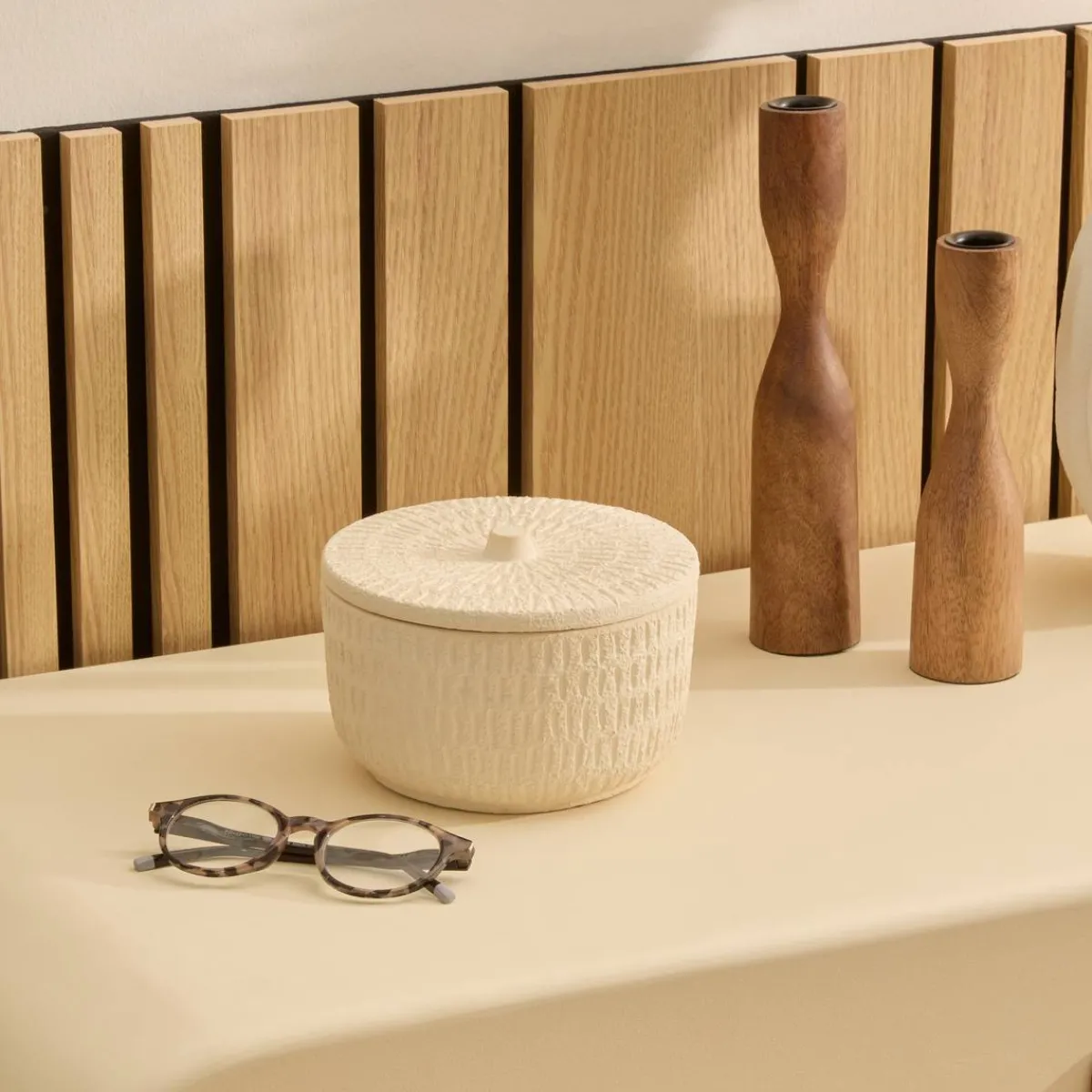 Atmosphera Voir Tout |Boites De Rangement*Boîte déco "Sien" Beige