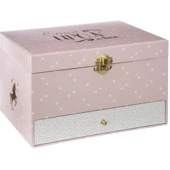 Atmosphera Boîtes, Petits Rangements*Boîte musicale "Licorne" Rose