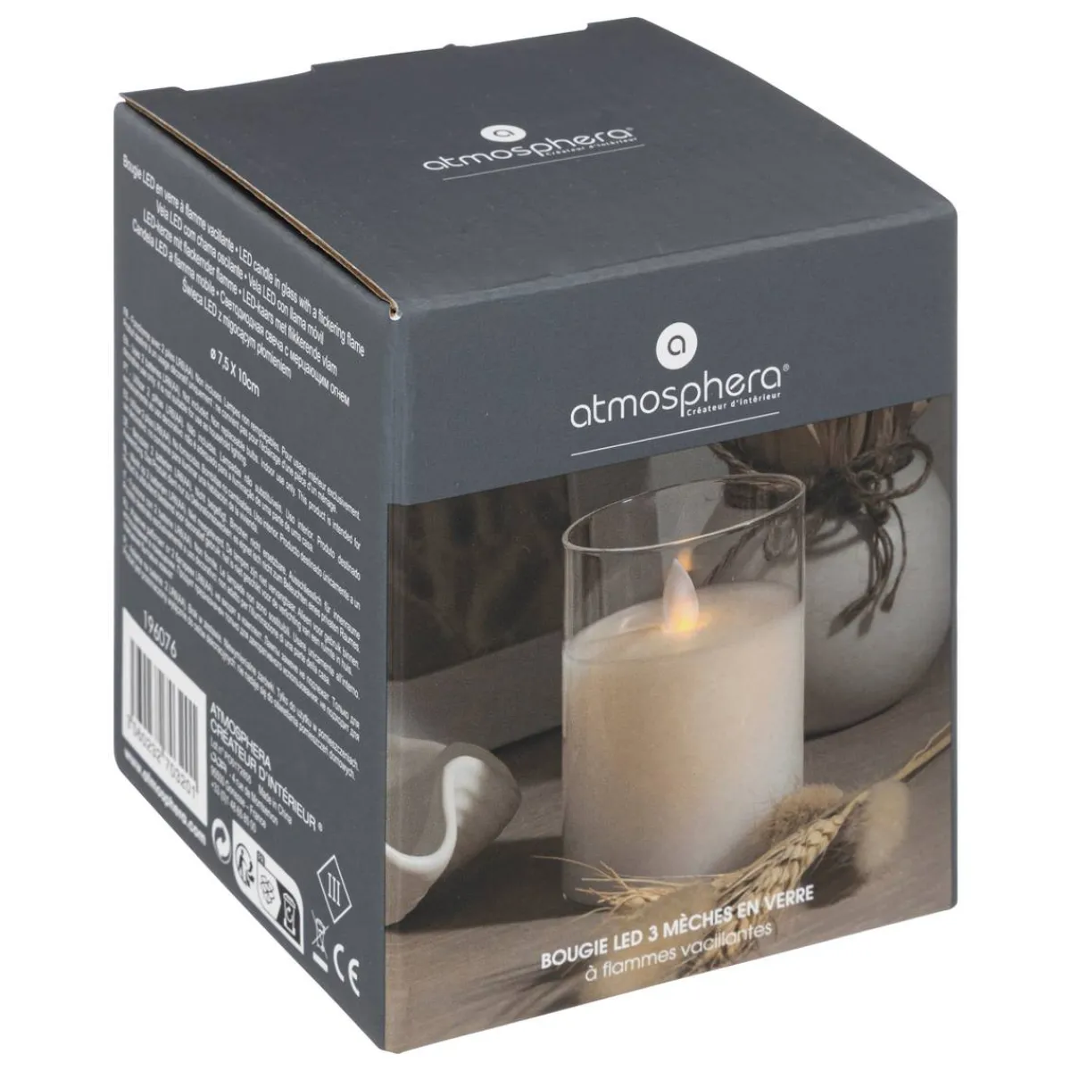 Atmosphera Bougies Led*Bougie LED "Sena" Blanc
