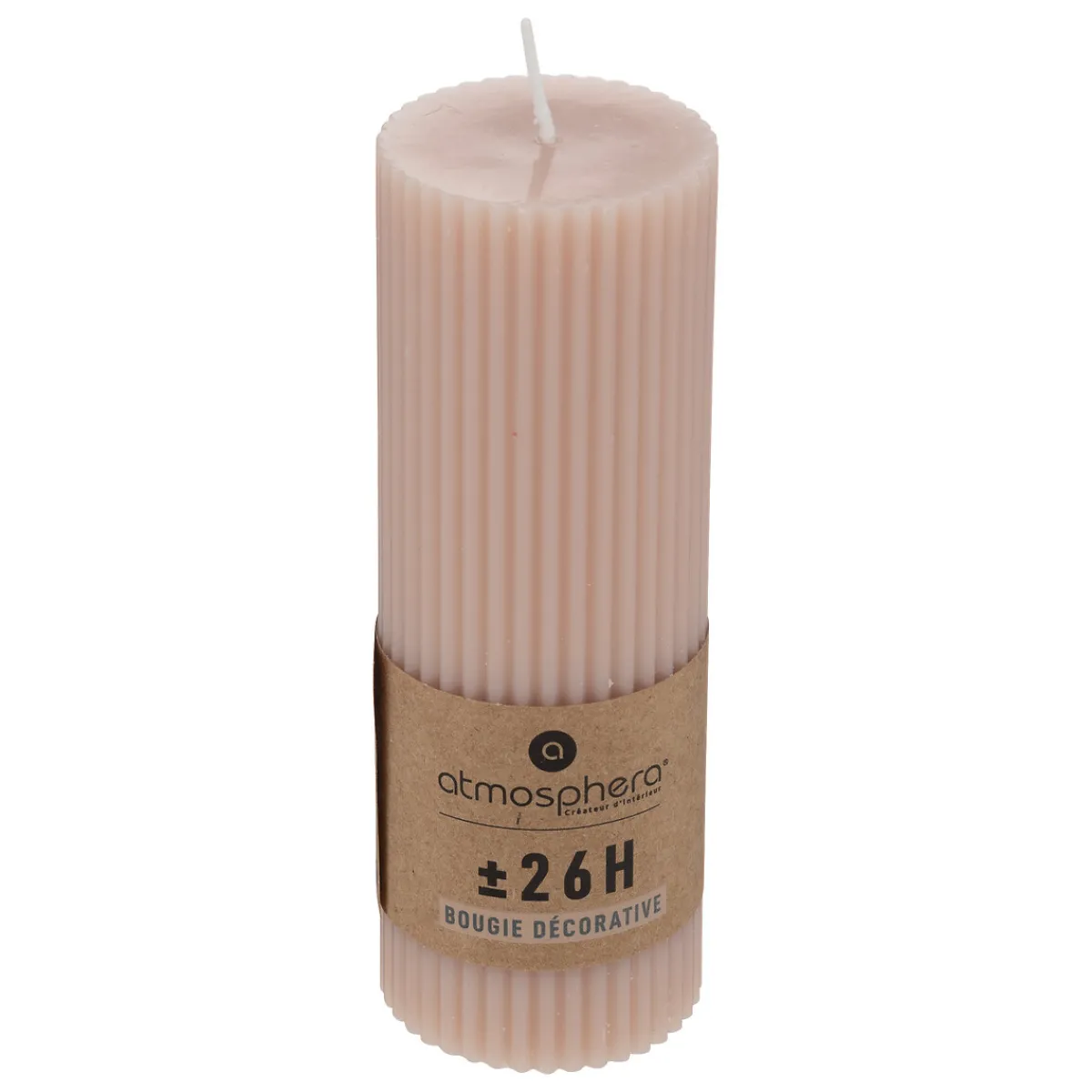 Atmosphera Bougies*Bougie ronde "Demi" Blancivoire