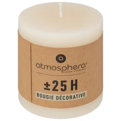Atmosphera Bougies*Bougie ronde "Olia" Blanc