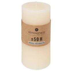 Atmosphera Bougies*Bougie ronde "Olia" Blanc