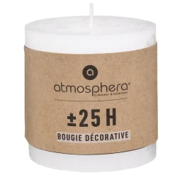 Atmosphera Bougies*Bougie rustique "Olia" Blanc