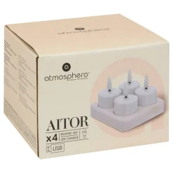 Atmosphera Bougies Led*4 bougies LED 