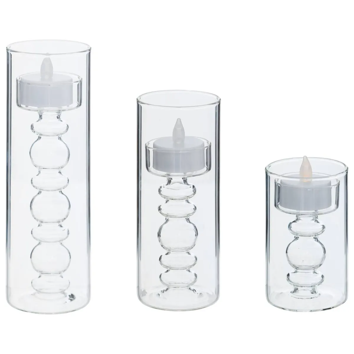 Atmosphera Coffrets Senteurs*3 bougies LED "Lena" Multicolore