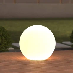 Atmosphera Lampes D'Extérieur|Eclairage D'Extérieur*Boule lumineuse d'extérieur Blanc Beige