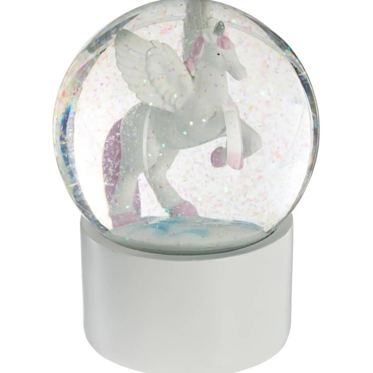 Atmosphera Objets Déco*Boule à neige "Licorne" Beige