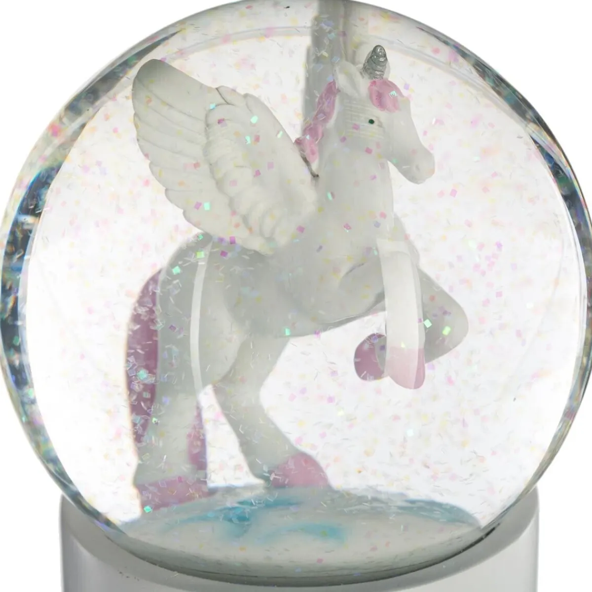 Atmosphera Objets Déco*Boule à neige "Licorne" Beige