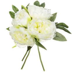 Atmosphera Fleurs Artificielles*Bouquet de 4 pivoines articielles Blanc