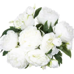 Atmosphera Fleurs Artificielles*Bouquet 13 pivoines artificielles Blanc