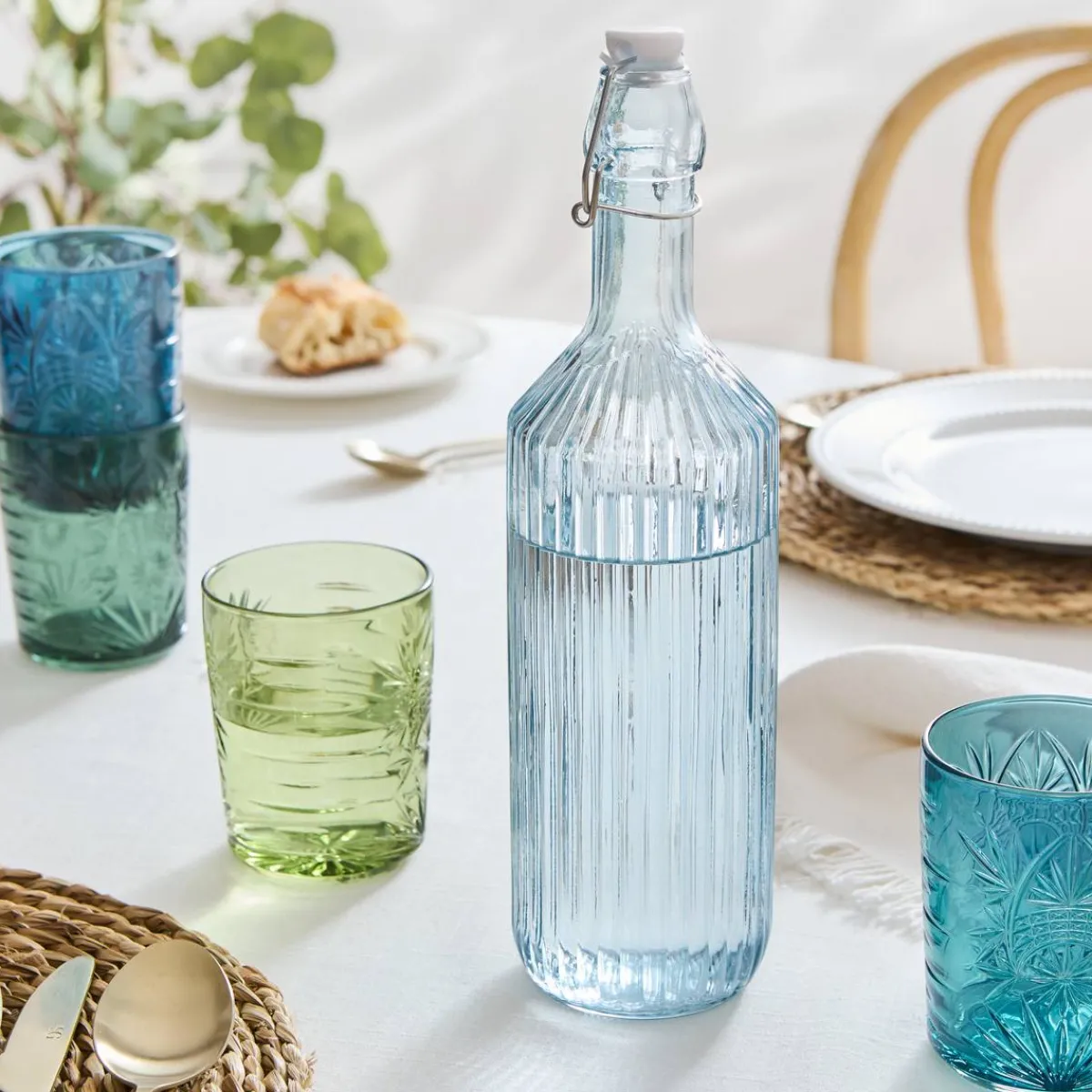 Atmosphera Art De La Table D'Extérieur|Pichets, Carafes*Bouteille "Limo Line" Multicolore