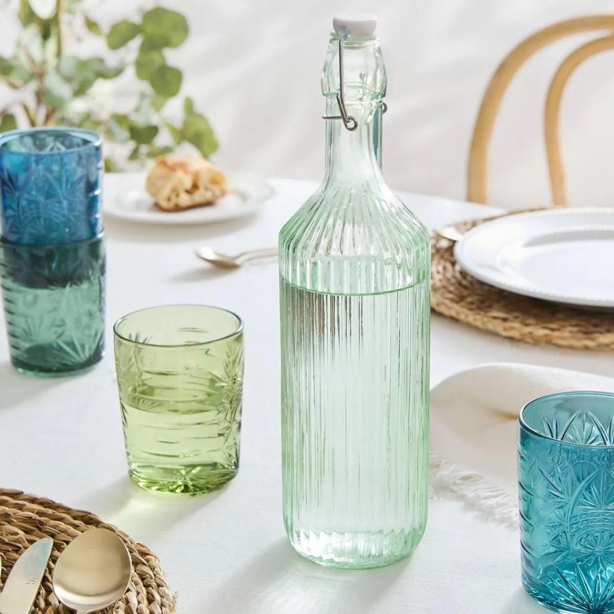 Atmosphera Art De La Table D'Extérieur|Pichets, Carafes*Bouteille "Limo Line" Multicolore