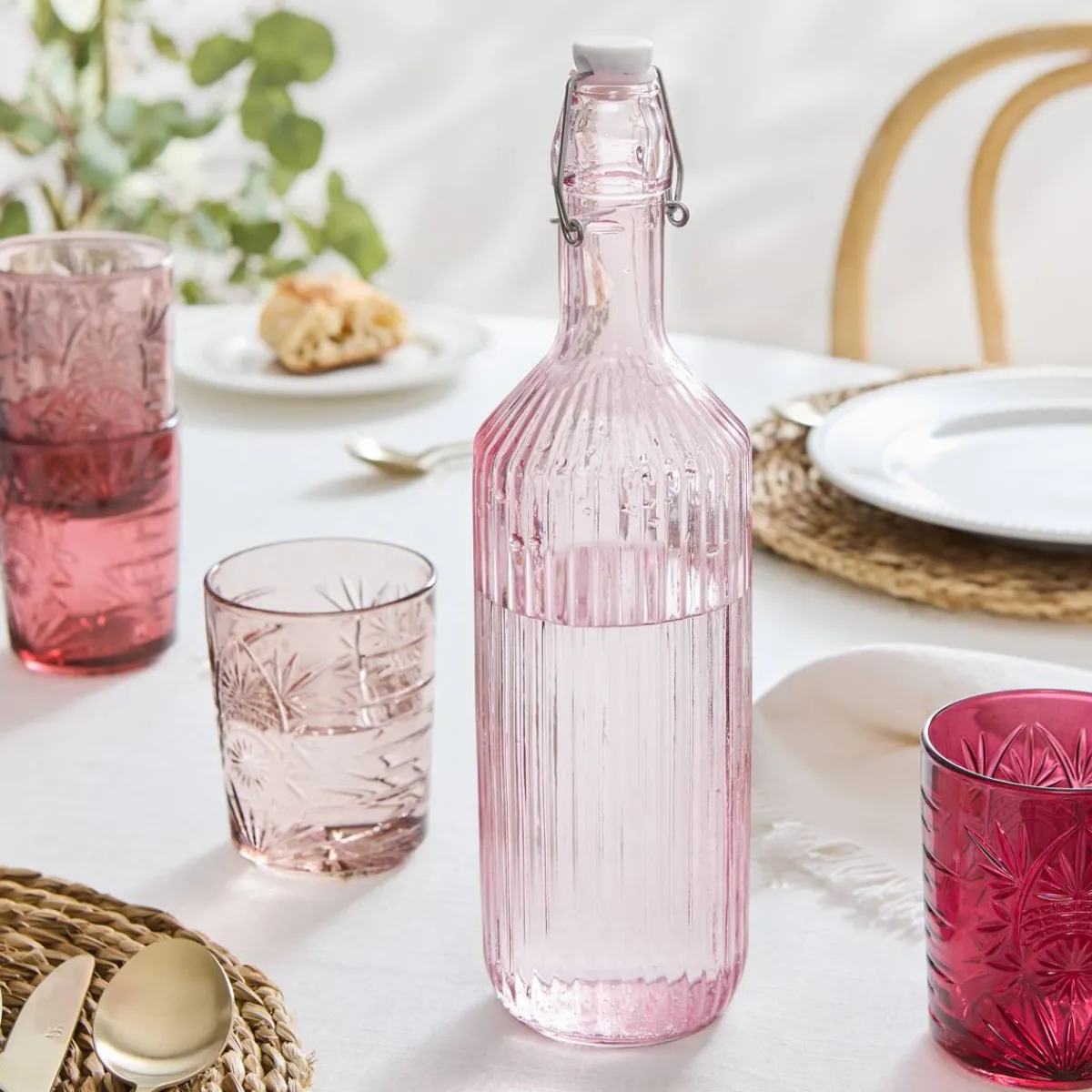 Atmosphera Art De La Table D'Extérieur|Pichets, Carafes*Bouteille "Limo Line" Multicolore