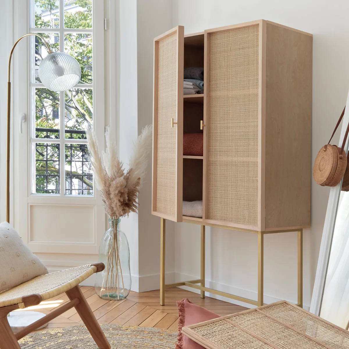 Atmosphera Voir Tout |Buffets*Buffet haut 2 portes "Rayo" Boisnaturel