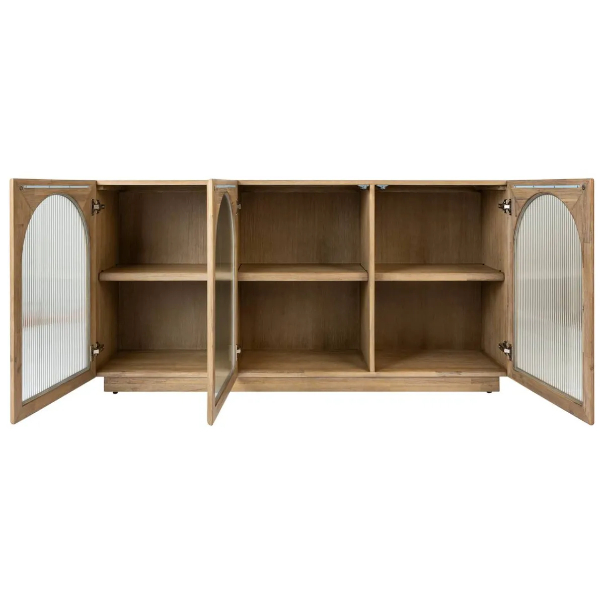 Atmosphera Voir Tout |Buffets*Buffet 3 portes en verre "Lousada" Boisnaturel