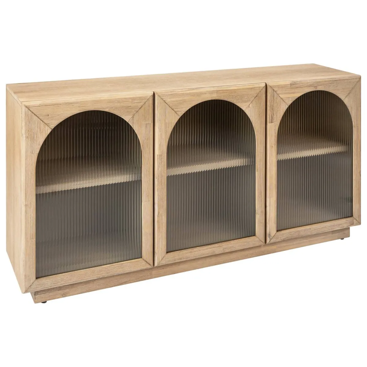 Atmosphera Voir Tout |Buffets*Buffet 3 portes en verre "Lousada" Boisnaturel