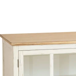 Atmosphera Voir Tout |Buffets*Buffet 3 portes en verre "Olbia" Blanc
