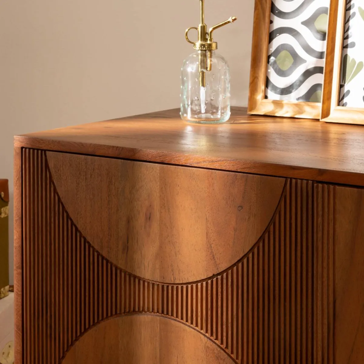 Atmosphera Voir Tout |Buffets*Buffet 3 portes "Nanda" Beige