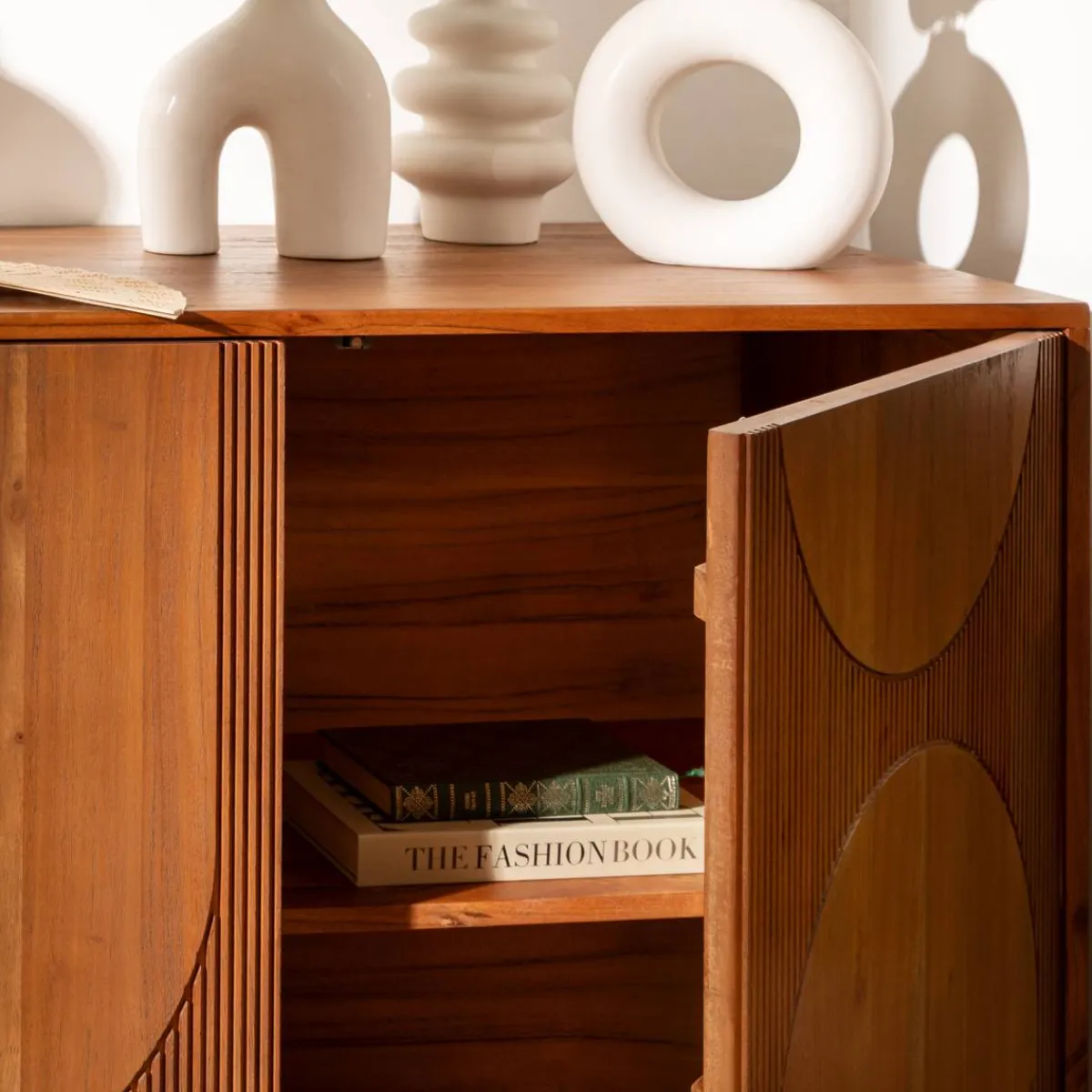 Atmosphera Voir Tout |Buffets*Buffet 3 portes "Nanda" Beige
