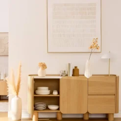 Atmosphera Voir Tout |Buffets*Buffet 2 portes 2 niveaux "Homelya" Boisnaturel