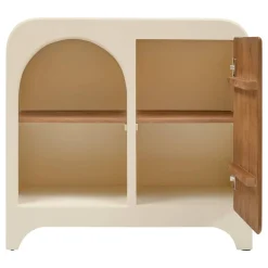 Atmosphera Buffets*Buffet 1 porte 4 étagères "Sienna" Boisnaturel