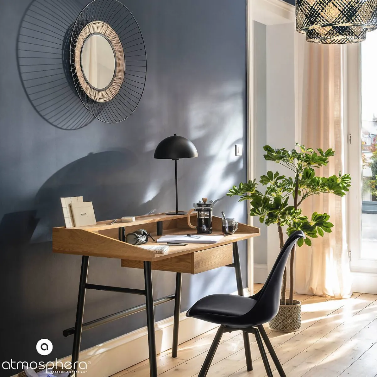 Atmosphera Bureaux, Chaises De Bureau*Bureau 1 tiroir "Josan" Noir