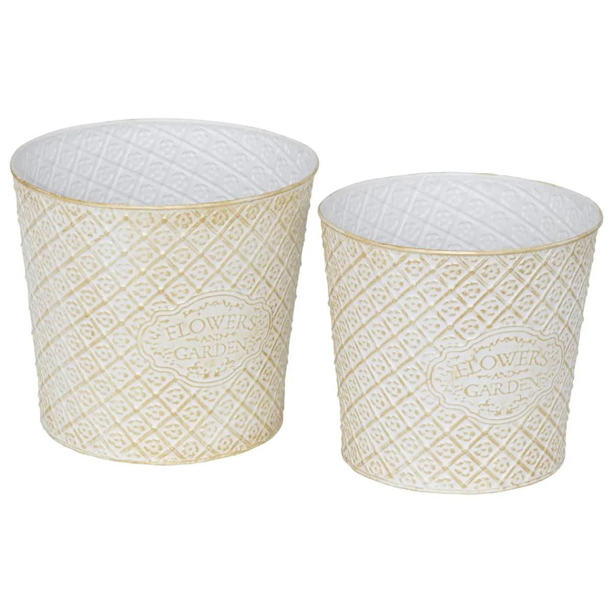 Atmosphera Pots De Fleurs*2 cache-pots "Tino" Gris