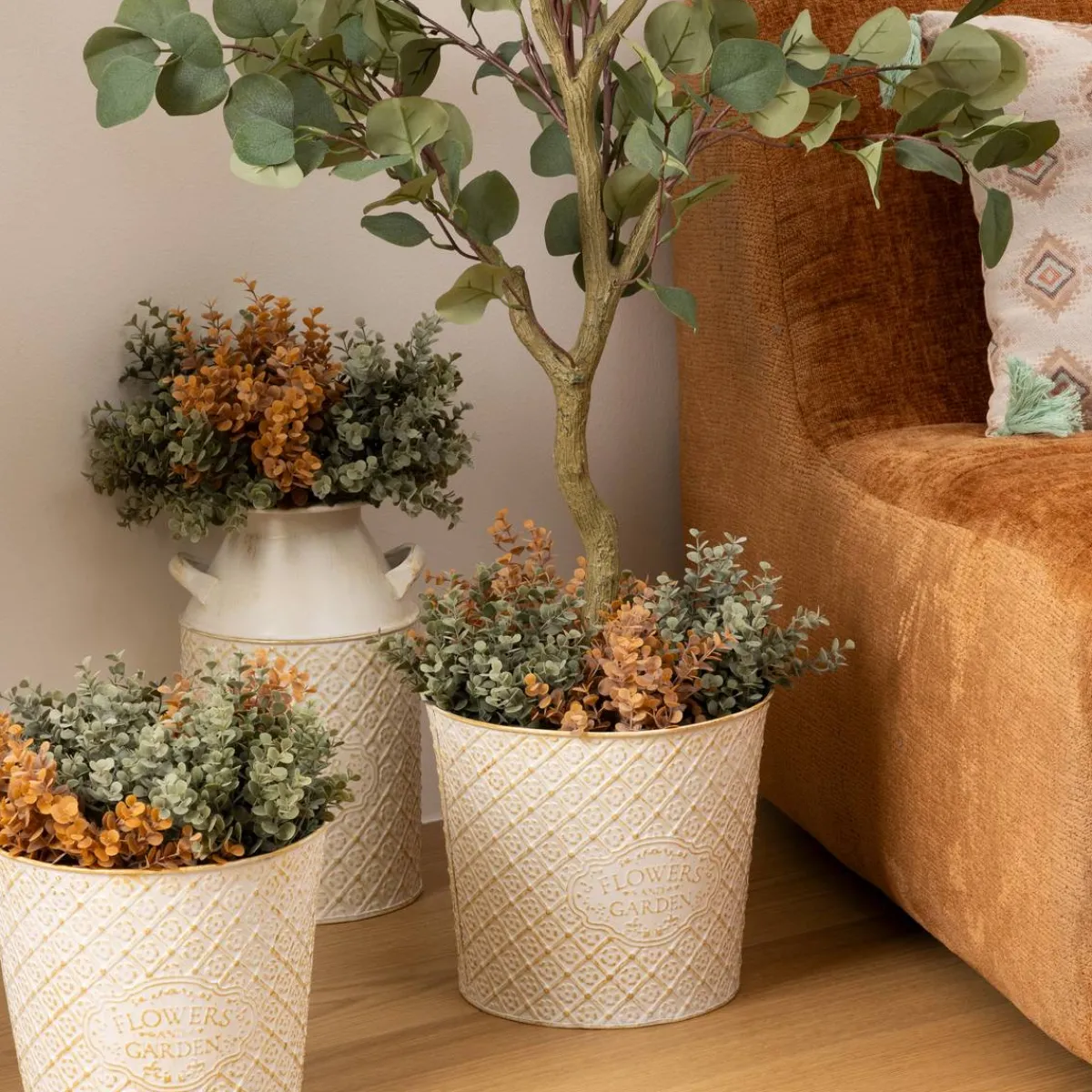 Atmosphera Pots De Fleurs*2 cache-pots "Tino" Gris