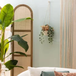 Atmosphera Pots De Fleurs*Cache-pot suspendu "Wild" Beige