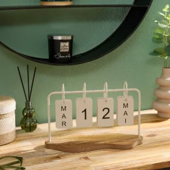 Atmosphera Objets À Poser*Calendrier décoratif "Fred" Noir